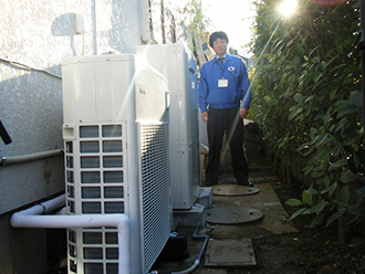 ハイブリッド給湯器の施工事例
