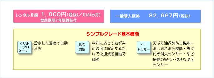 シンプルグレード ビルトインコンロ